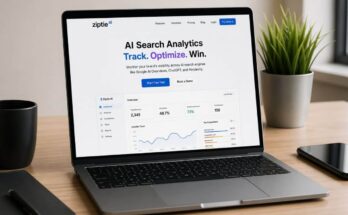 Ziptie AI showing AI search visibility tracking for ChatGPT and Google AI Overview results
