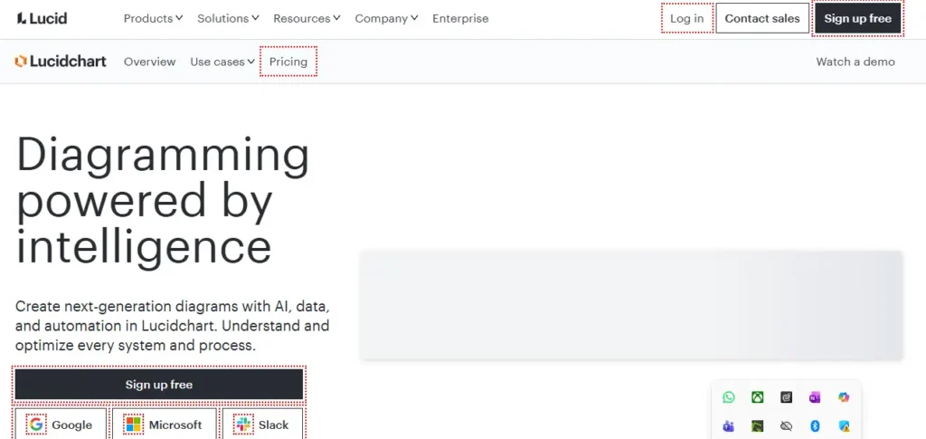 lucidchart front page image